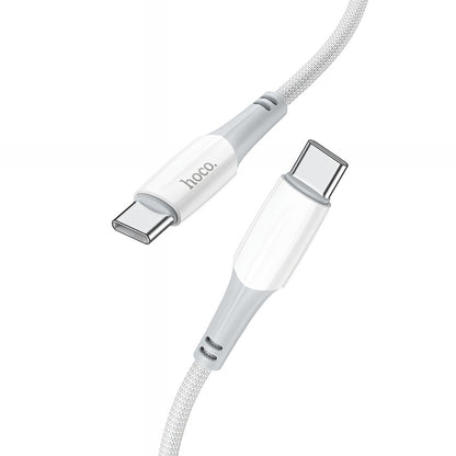 Cablu Date si Incarcare USB-C - USB-C HOCO X70, 60W, 1m, Alb