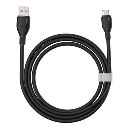 Cablu Date si Incarcare USB-A - USB-C Baseus Pudding, 100W, 1.2m, Negru P10355703111-00