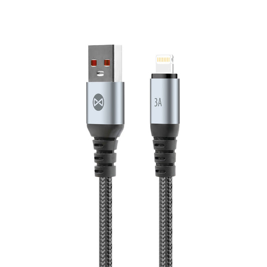 Cablu Date si Incarcare USB-A - Lightning Forever Braix, 18W, 1m, Negru