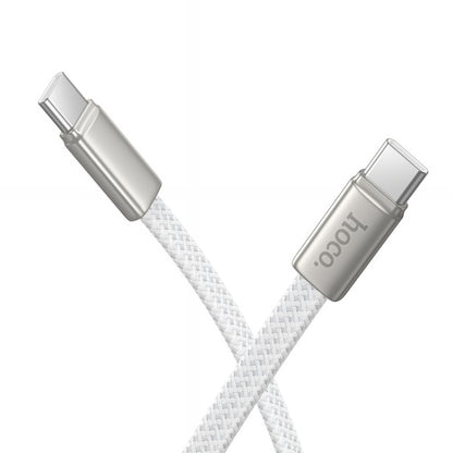 Cablu Date si Incarcare USB-C - USB-C HOCO X125, 60W, 1m, Alb