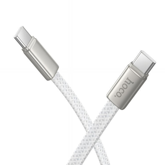 Cablu Date si Incarcare USB-C - USB-C HOCO X125, 60W, 1m, Alb