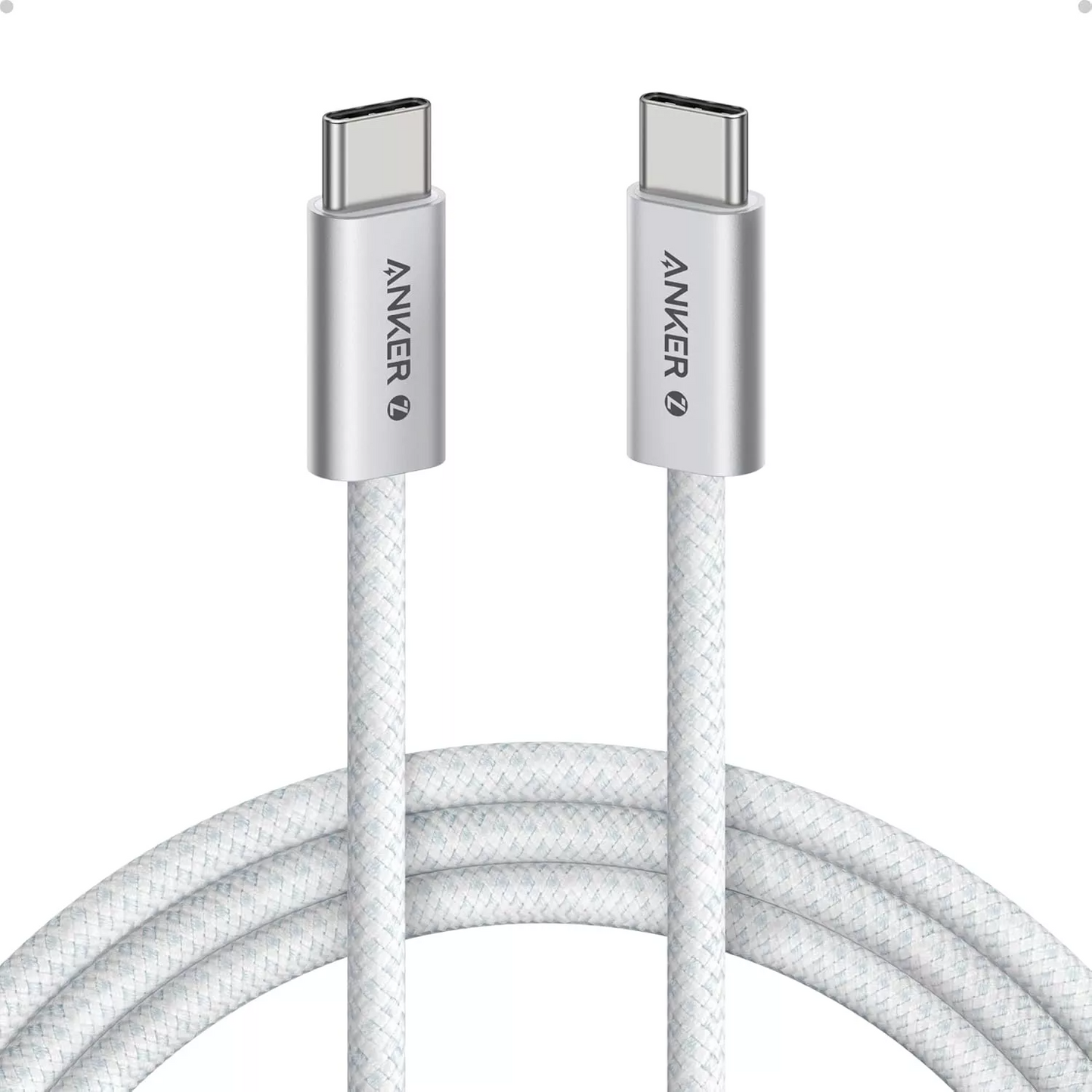 Cablu Date si Incarcare USB-C - USB-C Anker Zolo, 240W, 1.8m, Alb A8060H22