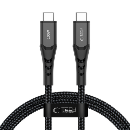 Cablu Date si Incarcare USB-C - USB-C Tech-Protect UB11T Ultraboost, 100W, 1m, Negru