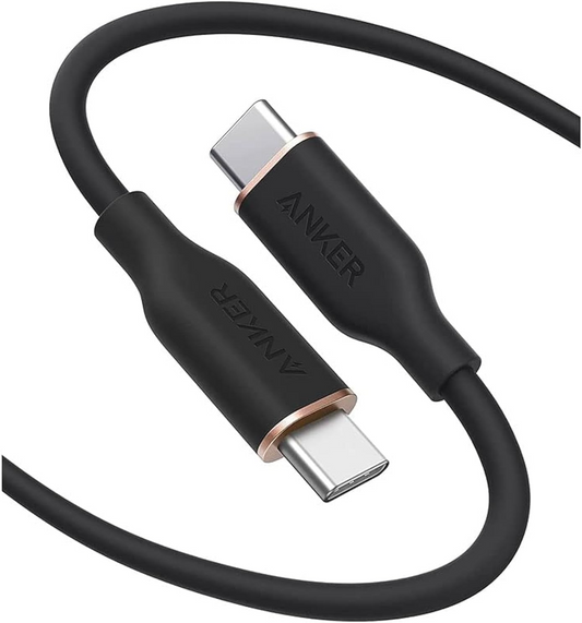 Cablu Date si Incarcare USB-C - USB-C Anker PowerLine III, 100W, 0.9m, Negru, Resigilat A8552H11