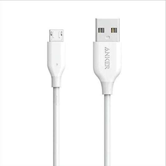 Cablu Date si Incarcare USB-A - microUSB Anker PowerLine, 18W, 1m, Alb A8132H21