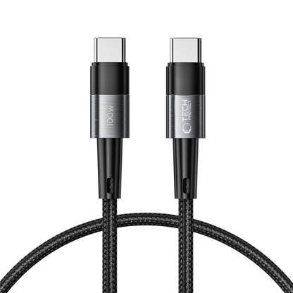 Cablu Date si Incarcare USB-C - USB-C Tech-Protect Ultraboost, 100W, 0.25m, Gri