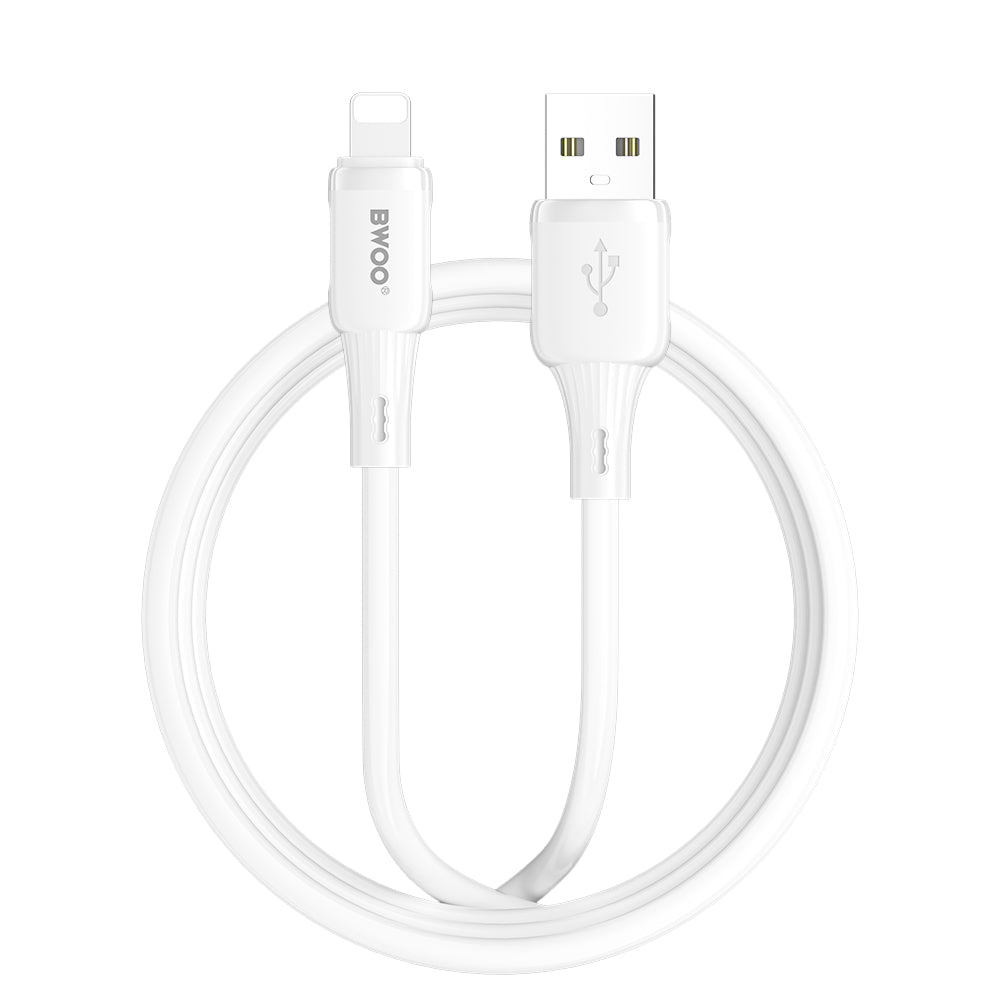 Cablu Date si Incarcare USB-A - Lightning BWOO X329L, 15W, 1m, Alb