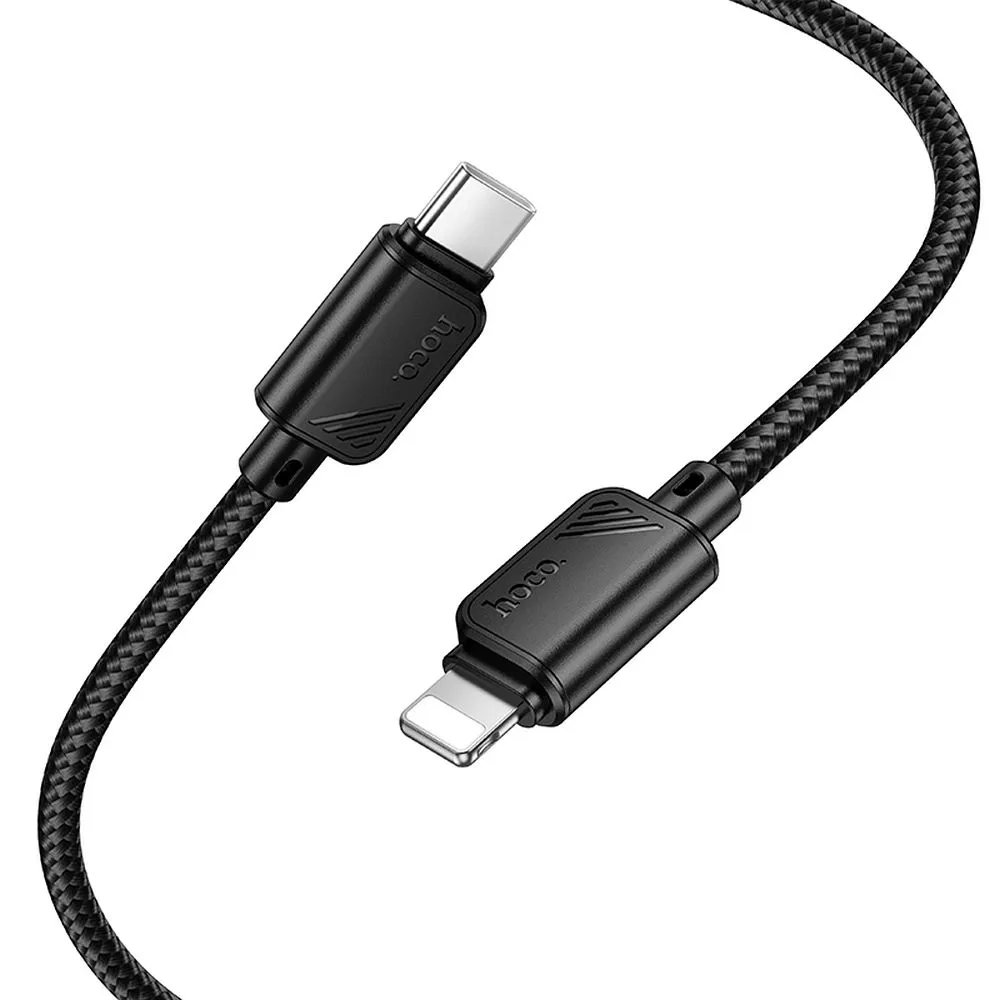 Cablu Date si Incarcare USB-C - Lightning HOCO X113, 27W, 1m, Negru