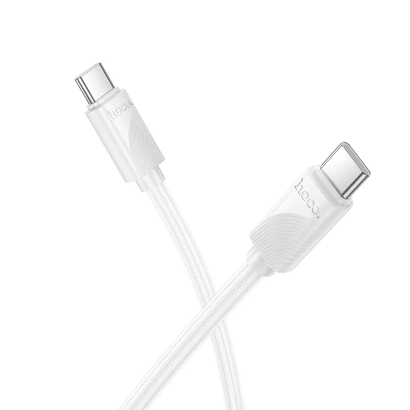 Cablu Date si Incarcare USB-C - USB-C HOCO X114, 60W, 1m, Alb