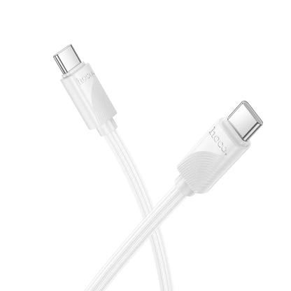 Cablu Date si Incarcare USB-C - USB-C HOCO X114, 60W, 1m, Alb