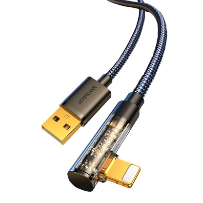 Cablu Date si Incarcare USB-A - Lightning Joyroom S-UL012A6 Angled, 18W, 1.2m, Negru