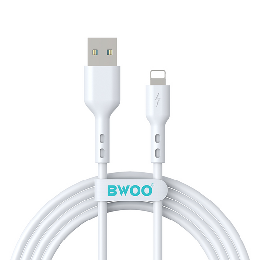 Cablu Date si Incarcare USB-A - Lightning BWOO BO-X172L-2M, 15W, 2m, Alb