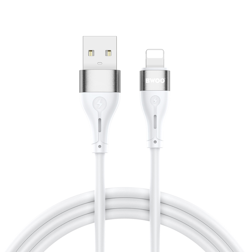 Cablu Date si Incarcare USB-A - Lightning BWOO X280L, 15W, 1m, Alb