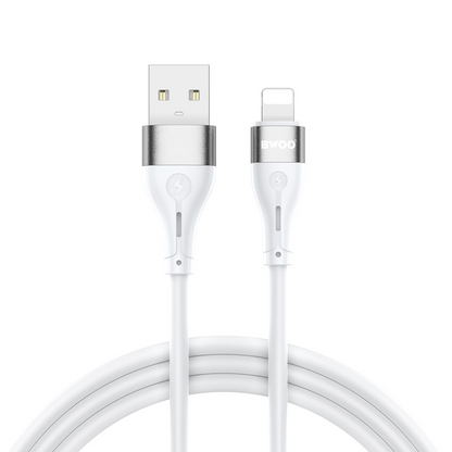 Cablu Date si Incarcare USB-A - Lightning BWOO X280L, 15W, 1m, Alb