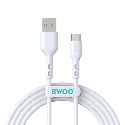 Cablu Date si Incarcare USB-A - USB-C BWOO BO-X172C-2M, 15W, 2m, Alb