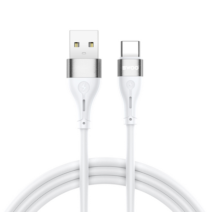 Cablu Date si Incarcare USB-A - USB-C BWOO X280C, 15W, 1m, Alb