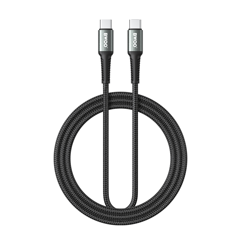 Cablu Date si Incarcare USB-C - USB-C BWOO BO-X288C-C, 60W, 1m, Negru