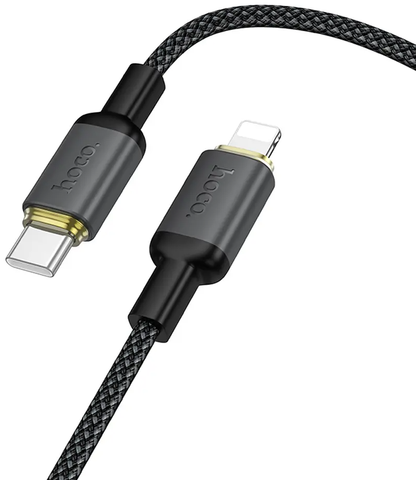 Cablu Date si Incarcare USB-C - Lightning HOCO X128 Benefit, 30W, 1m, Negru