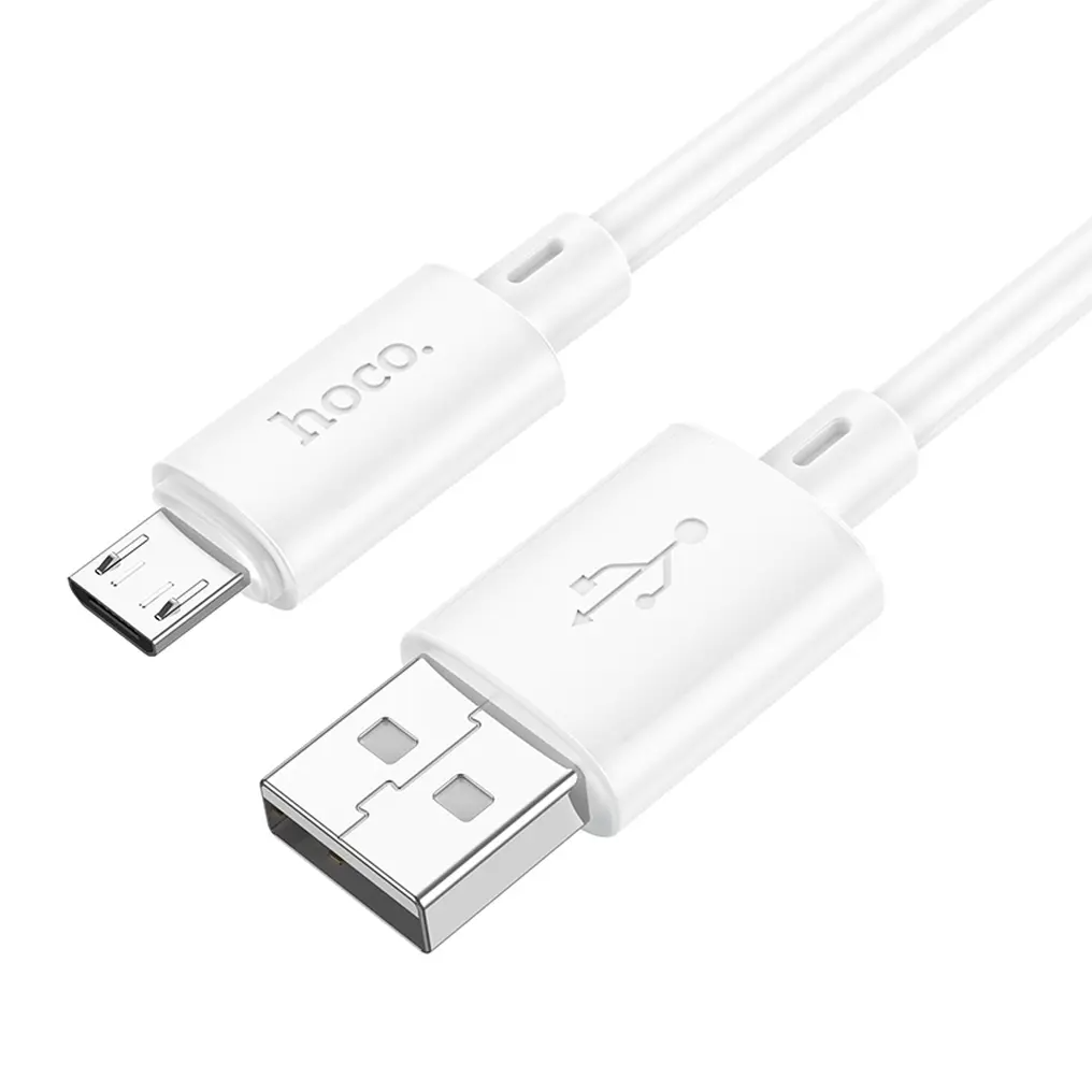 Cablu Date si Incarcare USB-A - microUSB HOCO X88, 18W, 2m, Alb