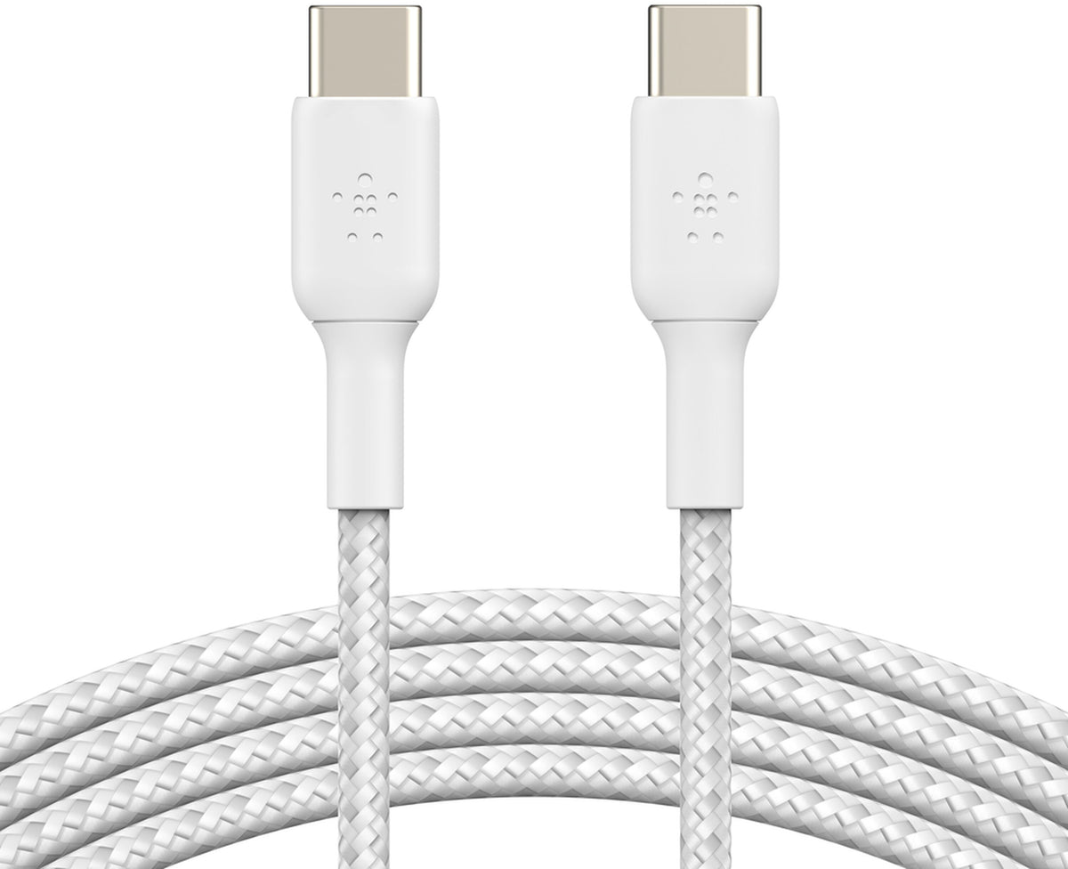 Cablu Date si Incarcare USB-C - USB-C Belkin BoostCharge Pro, 60W, 2m, Alb CAB004bt2MWH