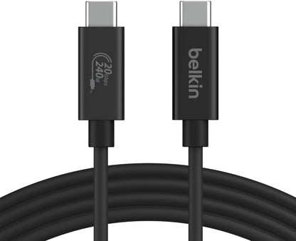 Cablu Date si Incarcare USB-C - USB-C Belkin Connect, 240W, 2m, Negru INZ004bt2MBK