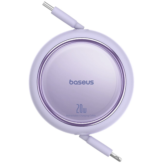 Cablu Date si Incarcare USB-C - Lightning Baseus Free2Pull Mini Retractable, 20W, 1m, Mov P10364501511-00
