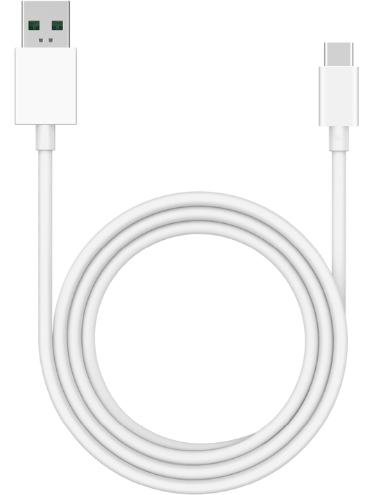 Cablu Date si Incarcare USB-A - USB-C Oppo DL129, 1m, Alb 611602000006