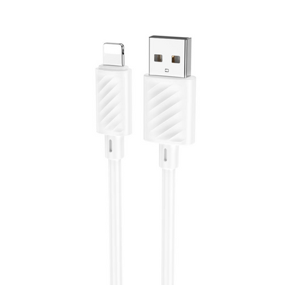 Cablu Date si Incarcare USB-A - Lightning HOCO X88, 18W, 2m, Alb