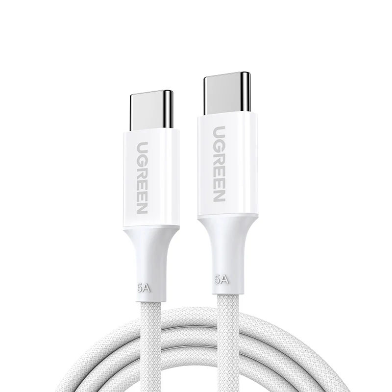 Cablu Date si Incarcare USB-C - USB-C UGREEN L502 (35221), 100W, 2m, Alb