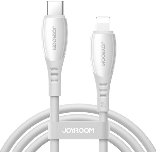 Cablu Date si Incarcare USB-C - Lightning Joyroom S-A59 Vibrant, 30W, 1.2m, Alb