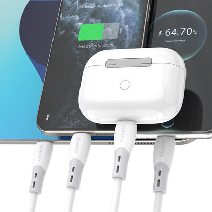 Cablu Date si Incarcare USB-C - USB-C Dudao L25SC, 60W, 2m, Alb