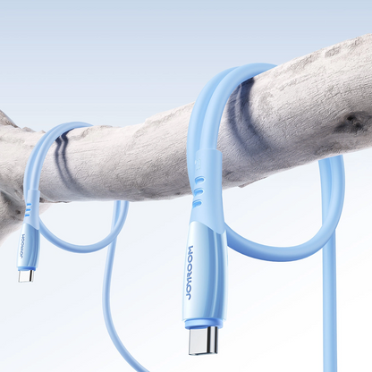Cablu Date si Incarcare USB-C - USB-C Joyroom S-A59 Vibrant, 60W, 1.2m, Albastru