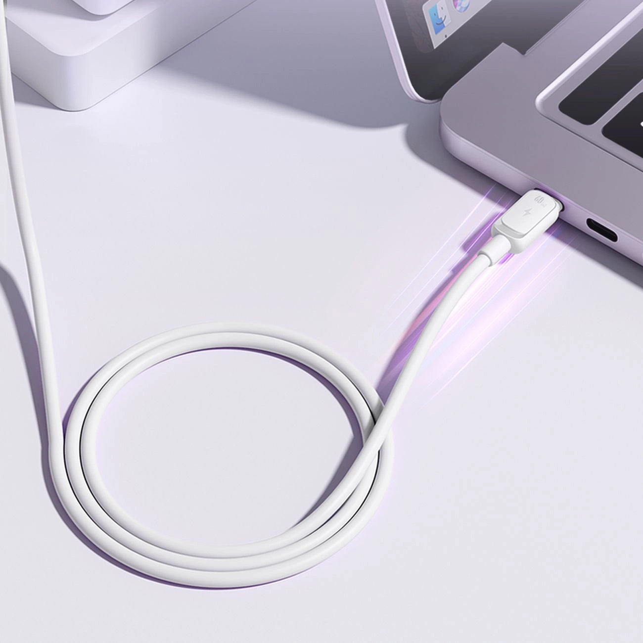 Cablu Date si Incarcare USB-C - USB-C Joyroom S-A14, 60W, 1.2m, Alb