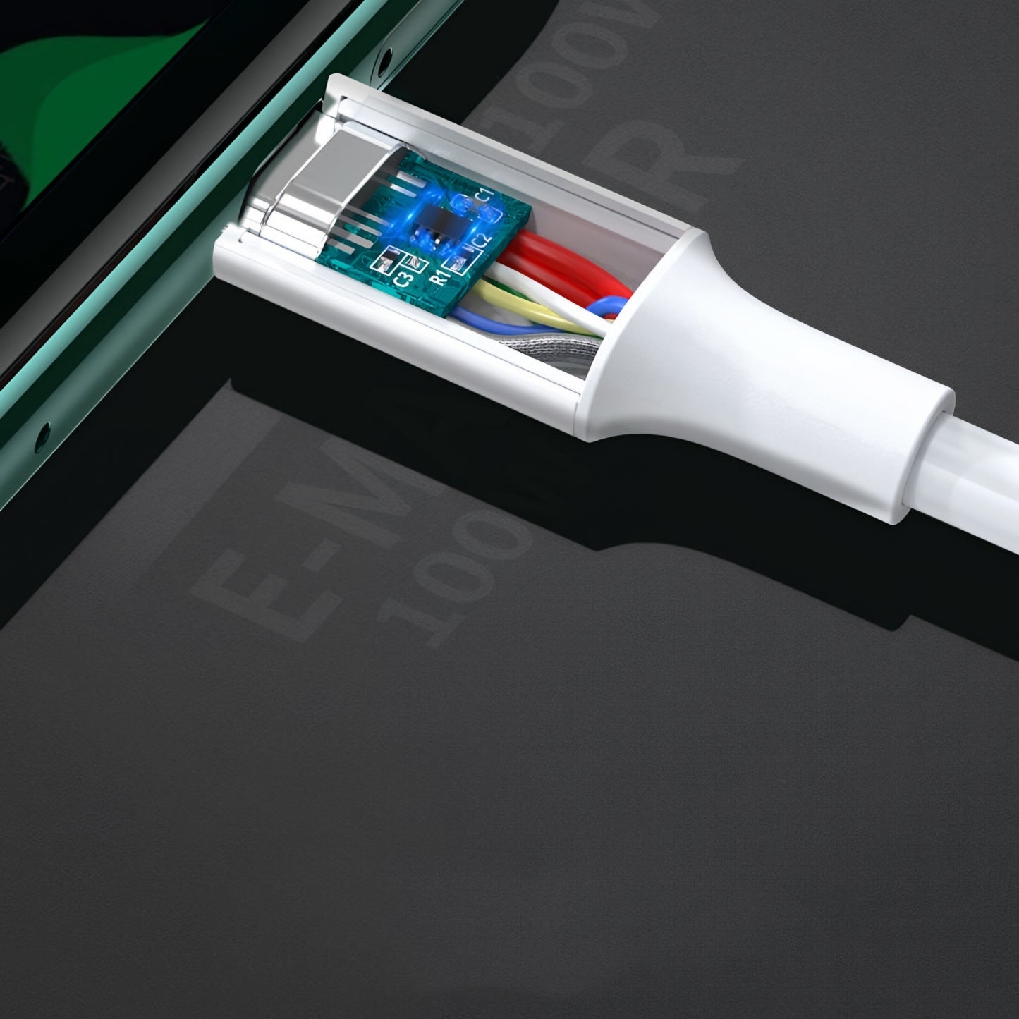 Cablu Date si Incarcare USB-C - USB-C UGREEN US300, 100W, 2m, Alb