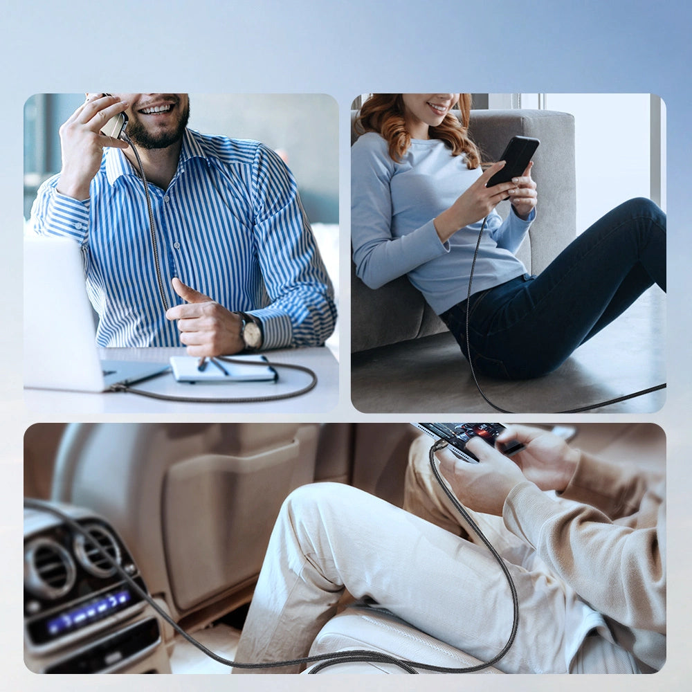 Cablu Date si Incarcare USB-C - USB-C Joyroom S-A25 Light-Speed, 100W, 1.2m, Negru