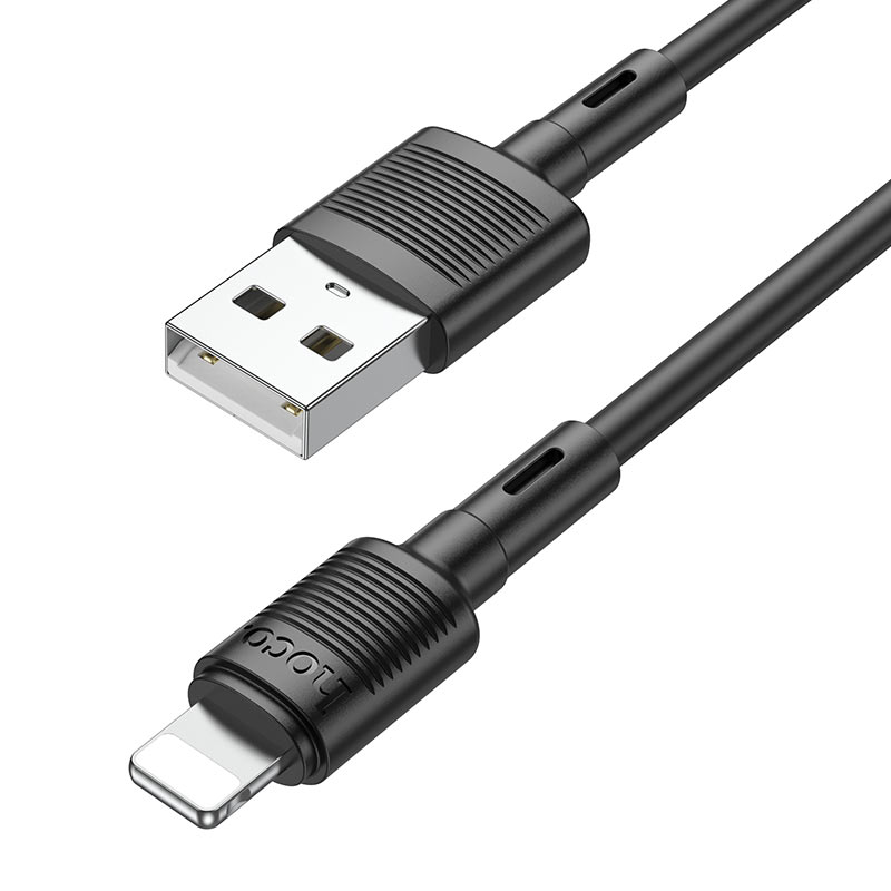 Cablu Date si Incarcare USB-A - Lightning HOCO X83 Victory, 18W, 1m, Negru