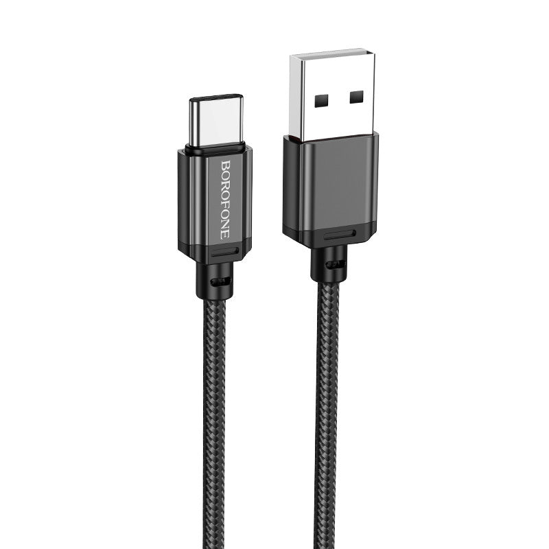 Cablu Date si Incarcare USB-A - USB-C Borofone BX87 Sharp, 60W, 1m, Negru