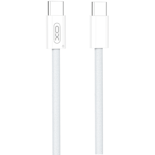 Cablu Date si Incarcare USB-C - USB-C XO Design NB-Q260A, 60W, 1m, Alb