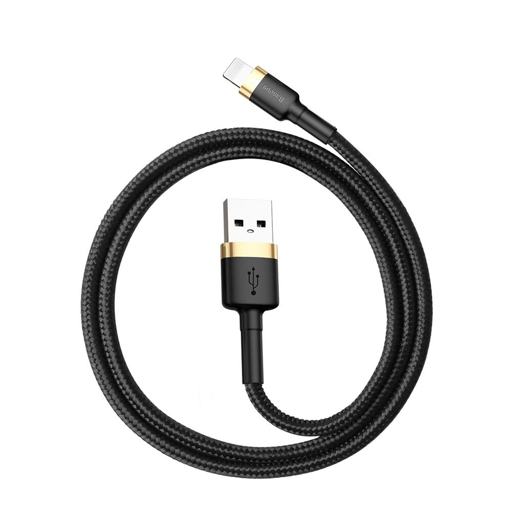 Cablu Date si Incarcare USB-A - Lightning Baseus Cafule, 18W, 1m, Auriu
