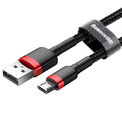 Cablu Date si Incarcare USB-A - microUSB Baseus Cafule, 18W, 2m, Rosu