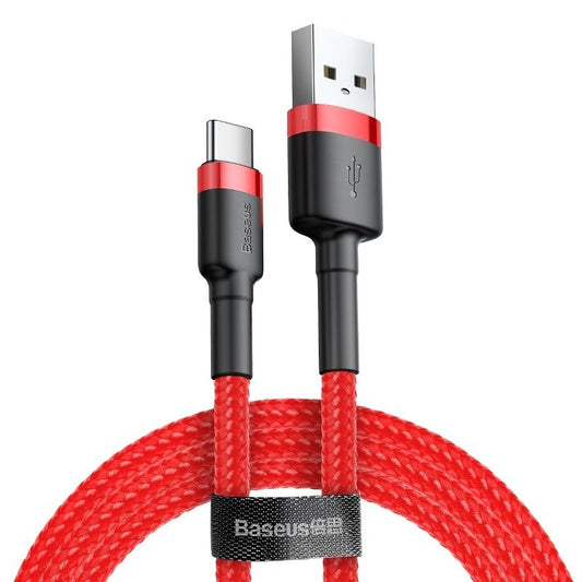 Cablu Date si Incarcare USB-A - USB-C Baseus Cafule, 60W, 1m, Rosu