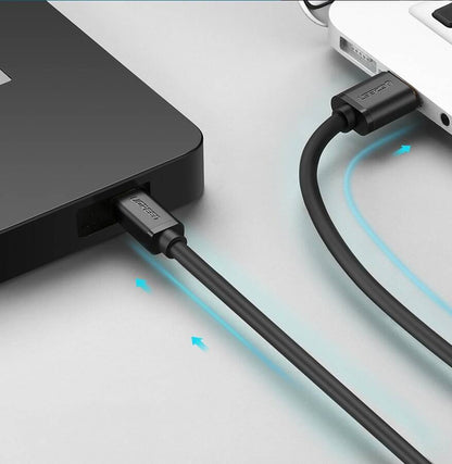 Cablu Date si Incarcare USB-A - miniUSB UGREEN US132, 18W, 1m, Negru