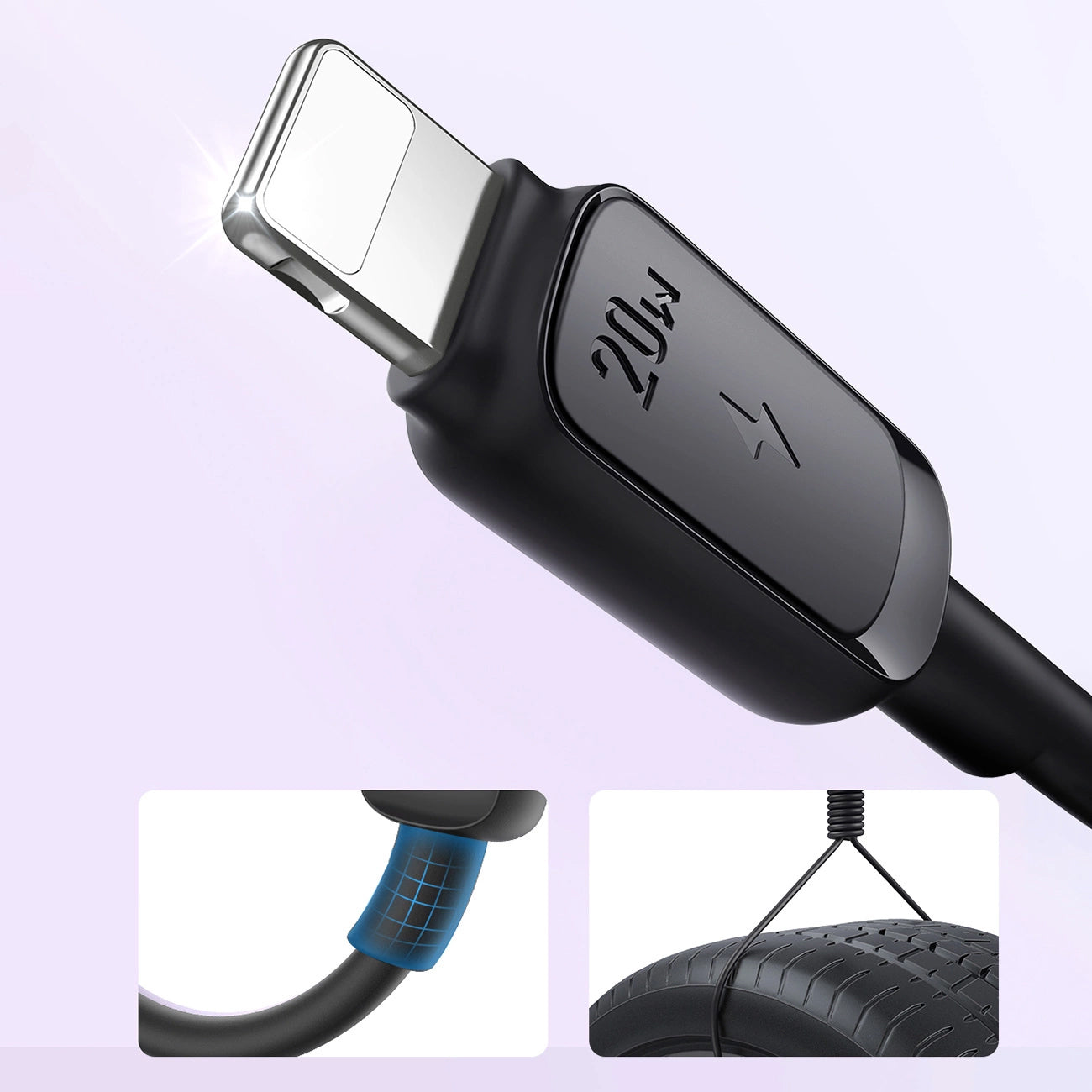 Cablu Date si Incarcare USB-C - Lightning Joyroom A14, 20W, 1.2m, Negru