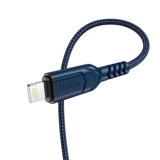 Cablu Date si Incarcare USB-A - Lightning HOCO X59 Victory, 18W, 1m, Albastru