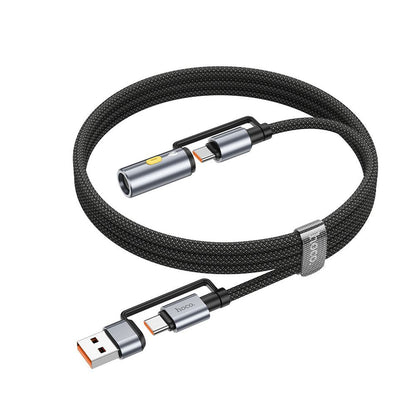 Cablu Date si Incarcare USB-C / USB-A - USB-C / Bricheta Electrica HOCO U138, 60W, 1.2m, Negru