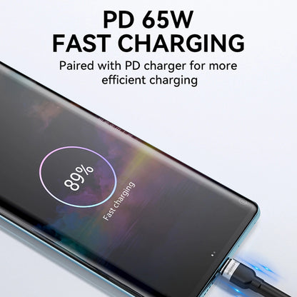 Cablu Date si Incarcare USB-C - USB-C WZK WNBCC1, 65W, 1m, Negru