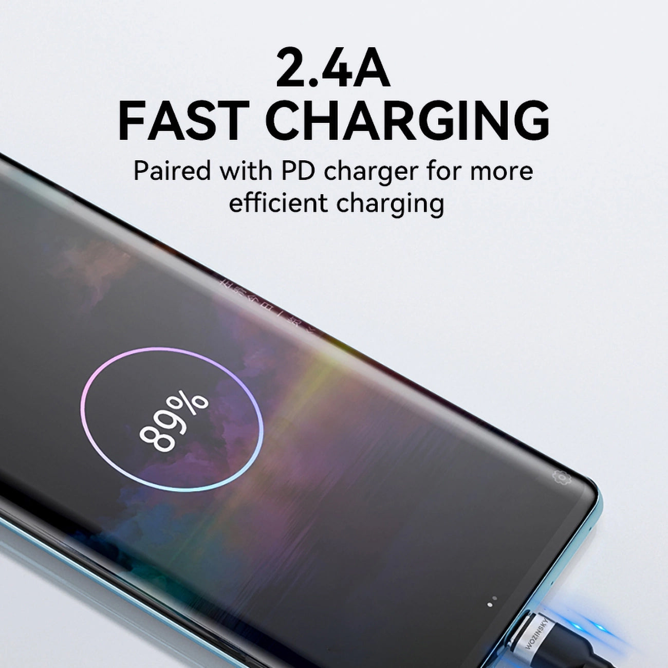 Cablu Date si Incarcare USB-A - USB-C WZK WNBAC1, 20W, 1m, Negru