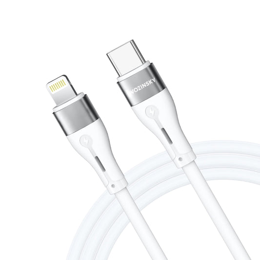 Cablu Date si Incarcare USB-C - Lightning WZK WSTCL1, 27W, 1m, Alb