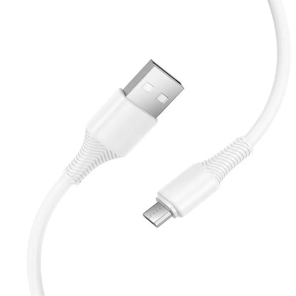 Cablu Date si Incarcare USB-A - microUSB HOCO X120, 18W, 1m, Alb