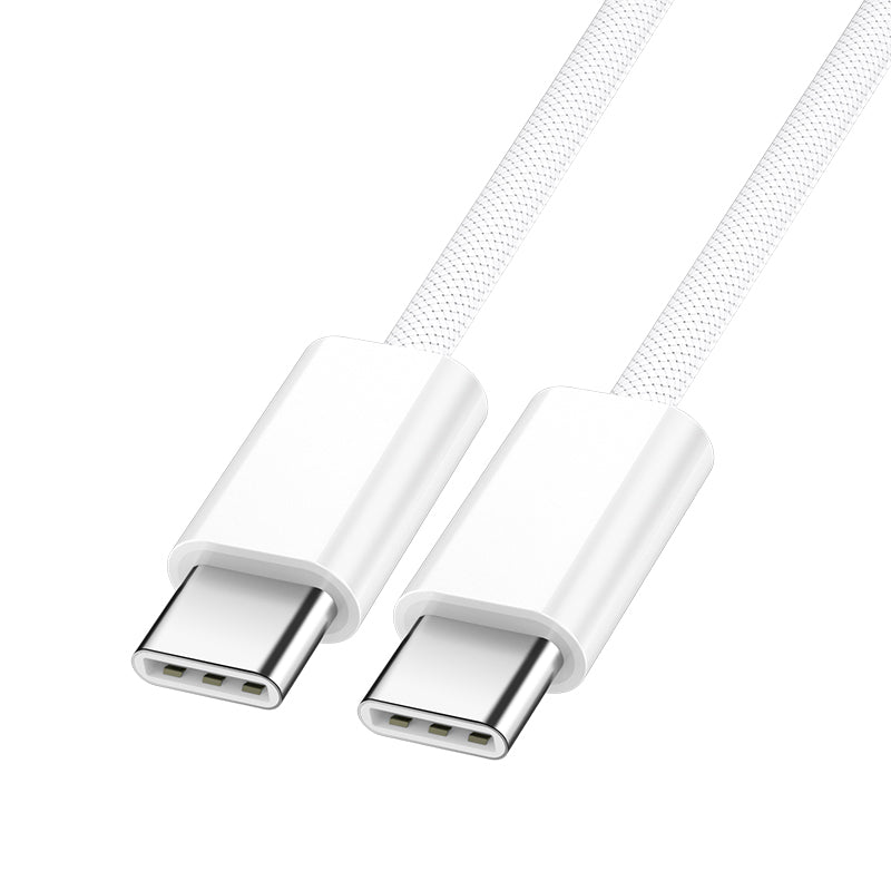 Cablu Date si Incarcare USB-C - USB-C BWOO BO-X284, 60W, 2m, Alb